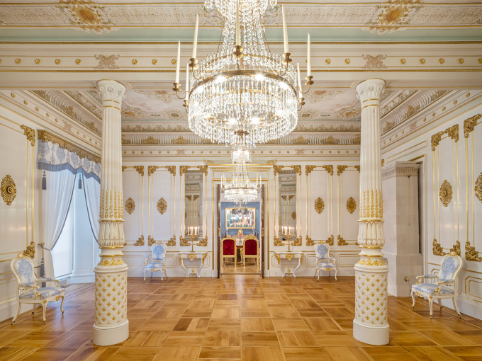 Den hvite salong sto ferdig restaurert til 2022 og er blant Slottets vakreste rom. Foto: Øivind Möller Bakken, Det kongelige hoff